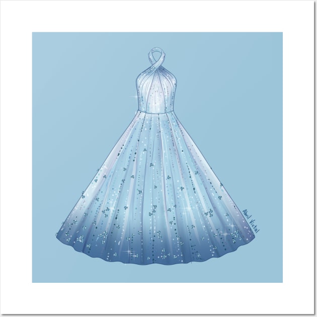 Eras tour blue dress | 1989 | speak now Wall Art by Abril Victal